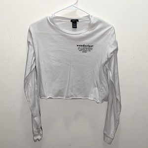 Rue21, White cropped long sleeve, Size S